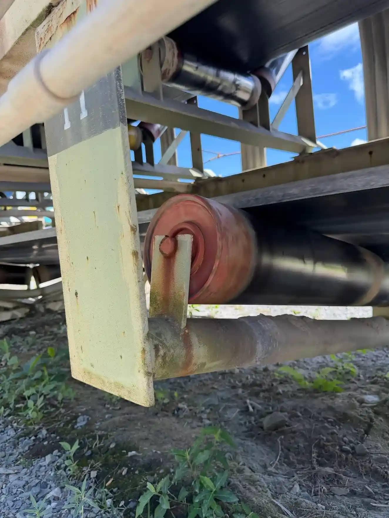Batu April 2026 - return rollers on the overland conveyor