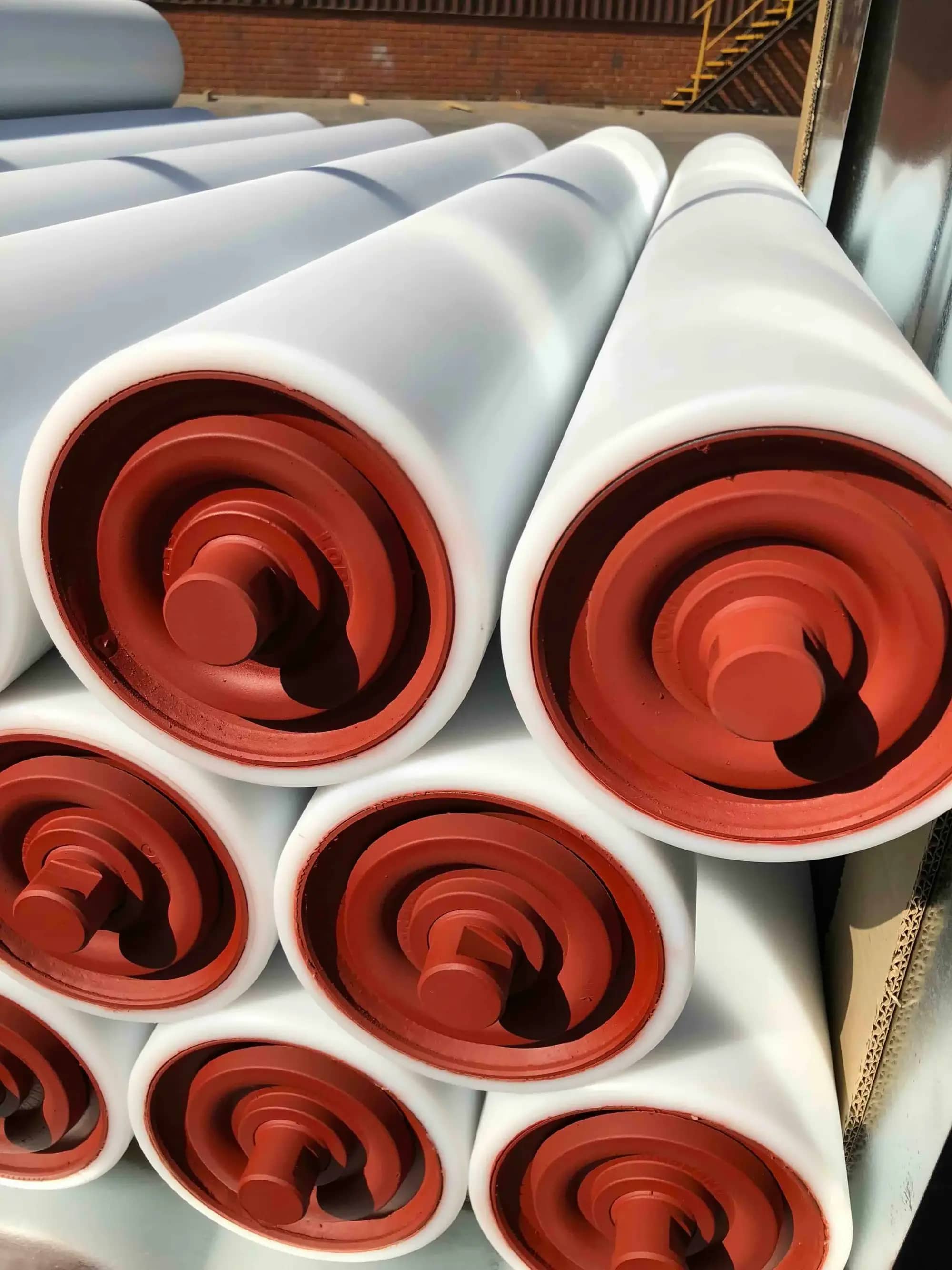 HDPE-lined rollers ready for dispatch