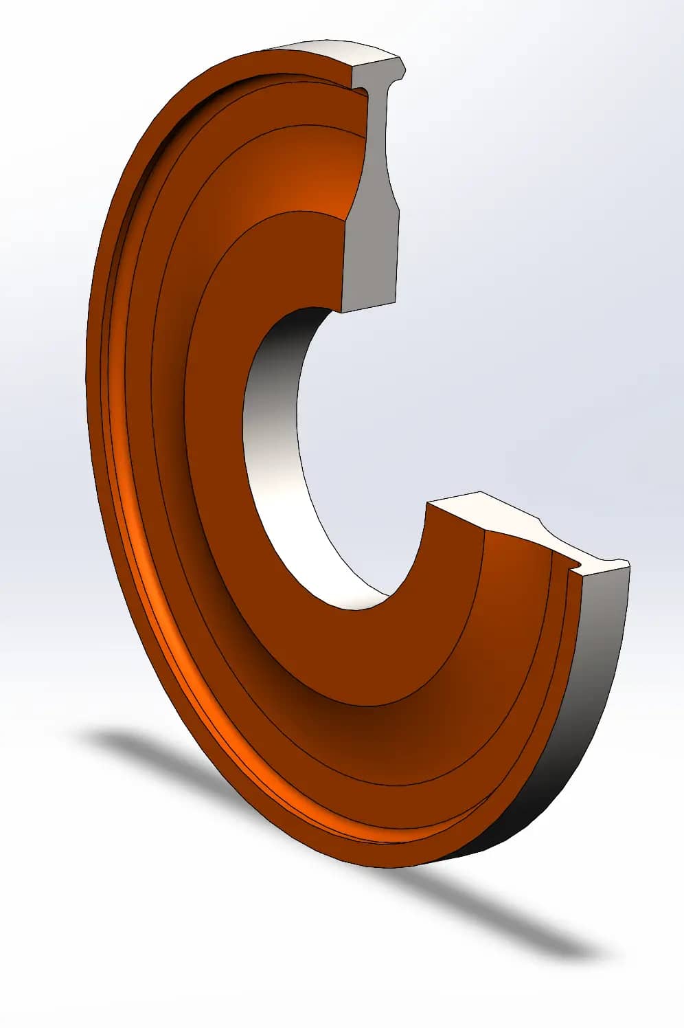 T-bottom end disc section